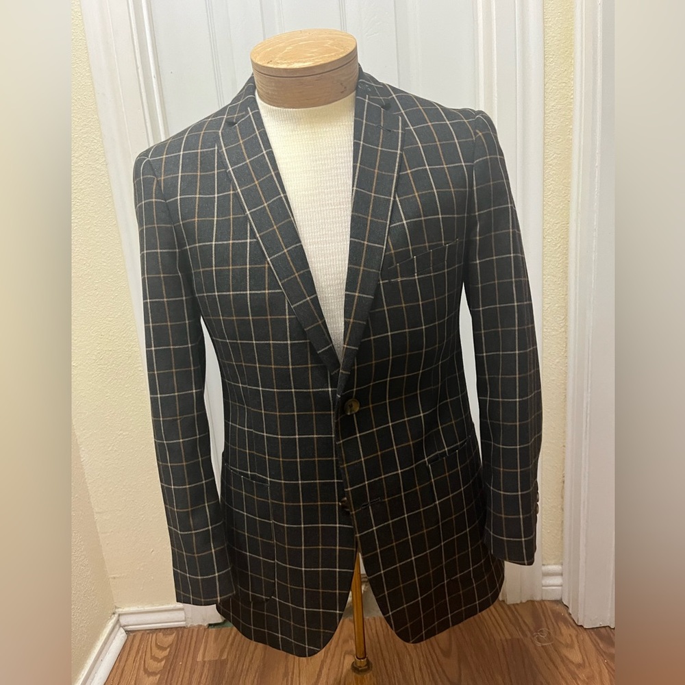 Charcoal Grey Window Pane Sports Coat